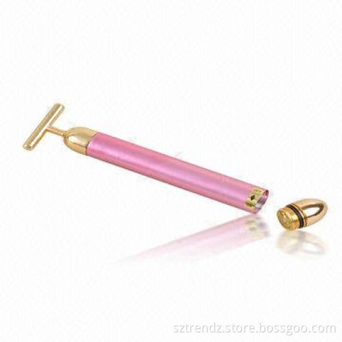 Face Massager for face Lifting/Slimming, with Vibration/Gold-plated Head, Electric and Waterproof